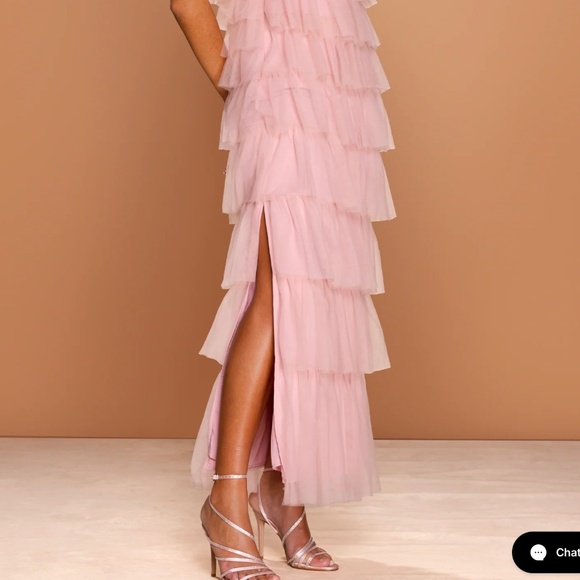 Sonya Moda Ravenna Tulle Maxi Gown Size 6 Pink NWT - Picture 6 of 13